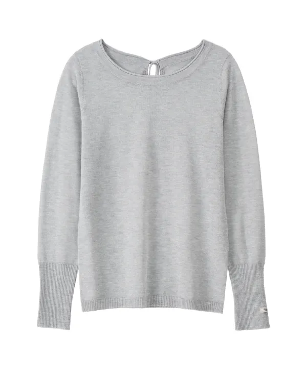 Dewy Long Sleeve Knit-Light Grey