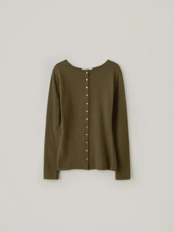 Slim Alpaca Cardigan - Brown