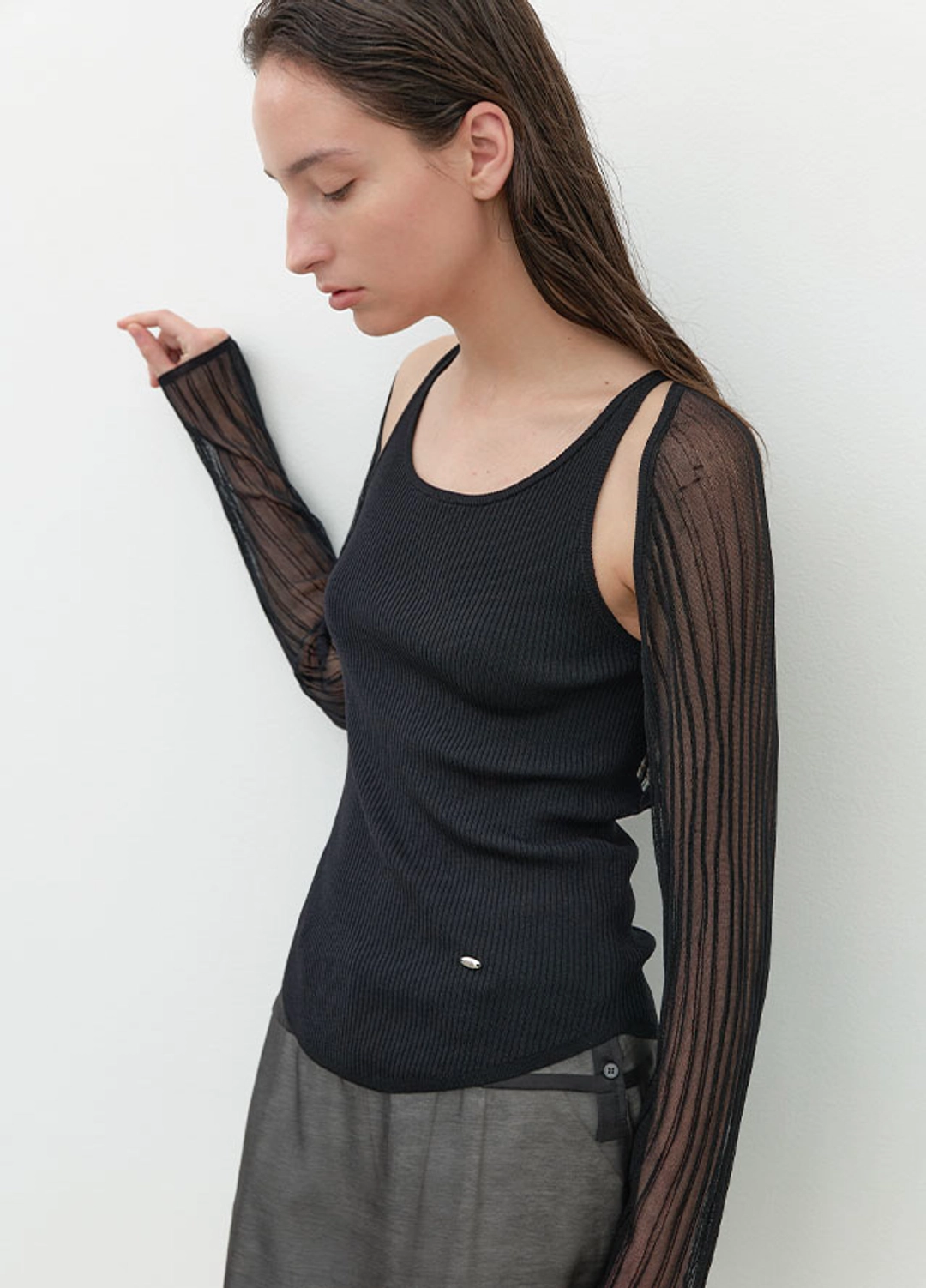 아뜰리에 나인 (CD-2204)GLOSSY SHEER TOP&BOLERO SET S 상품 이미지 3