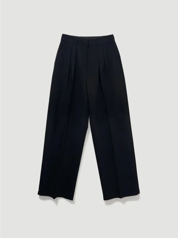 Two pin-tuck slacks (블랙)