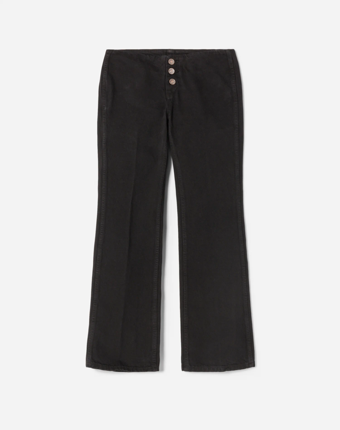 리던 Button Front Crop Boot - Black 상품 이미지 1