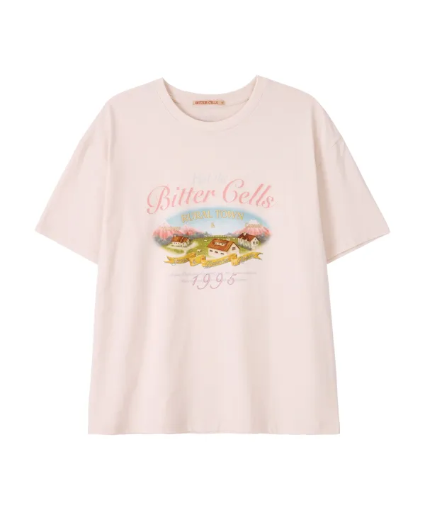 Rustic Town Tee-Light Pink