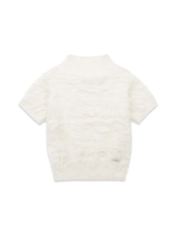 HAIRY HIGH NECK KNIT (IVORY)