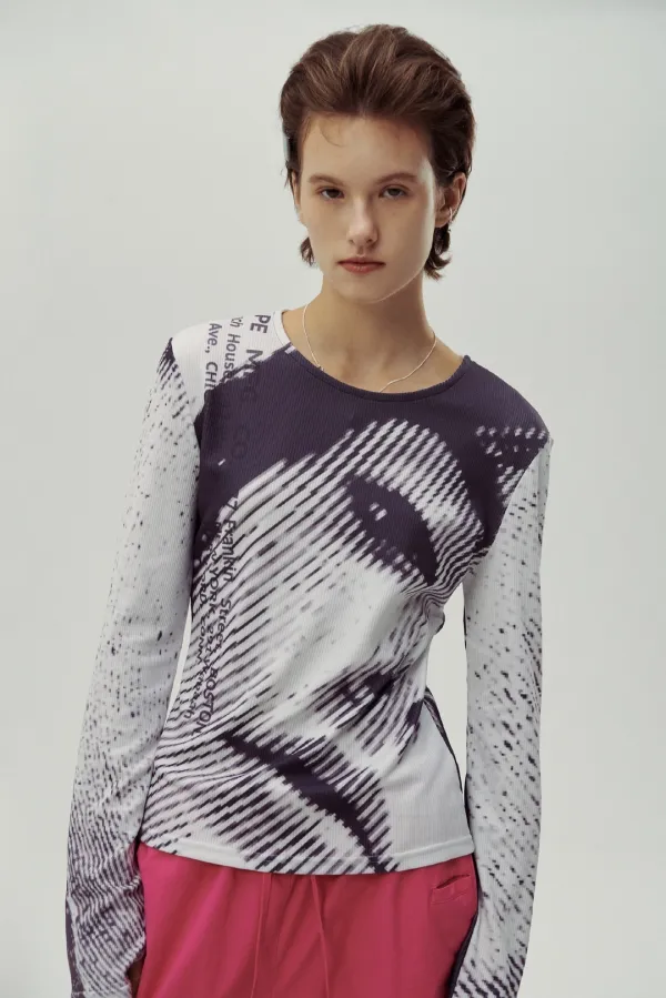 Half Face Long Sleeve (Dark Grey)