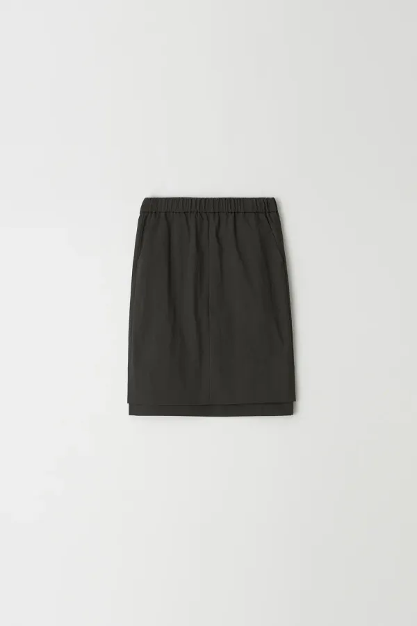 Layered Banding Skirt (charcoal)