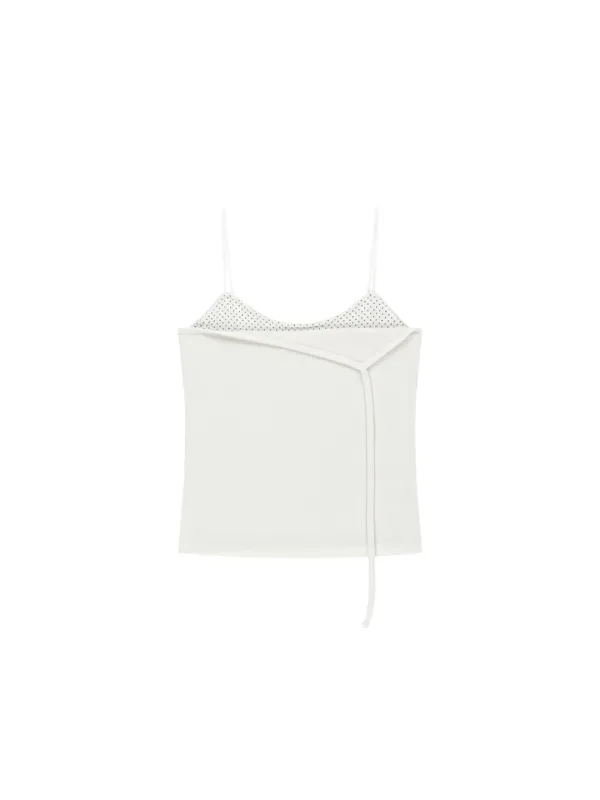 [6/22 출고] Polka Dot Layered Tank Top Off-White