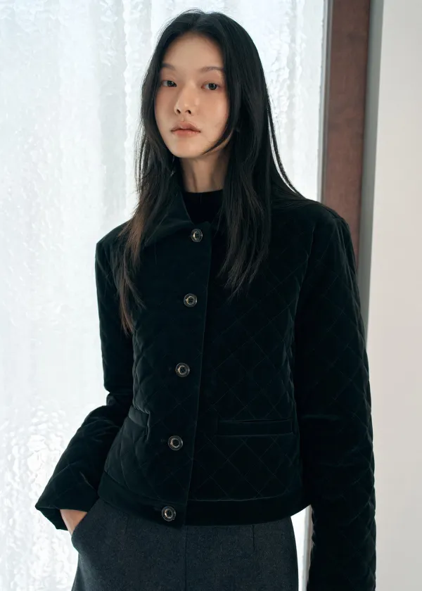 조앤 퀼티드 패딩 재킷