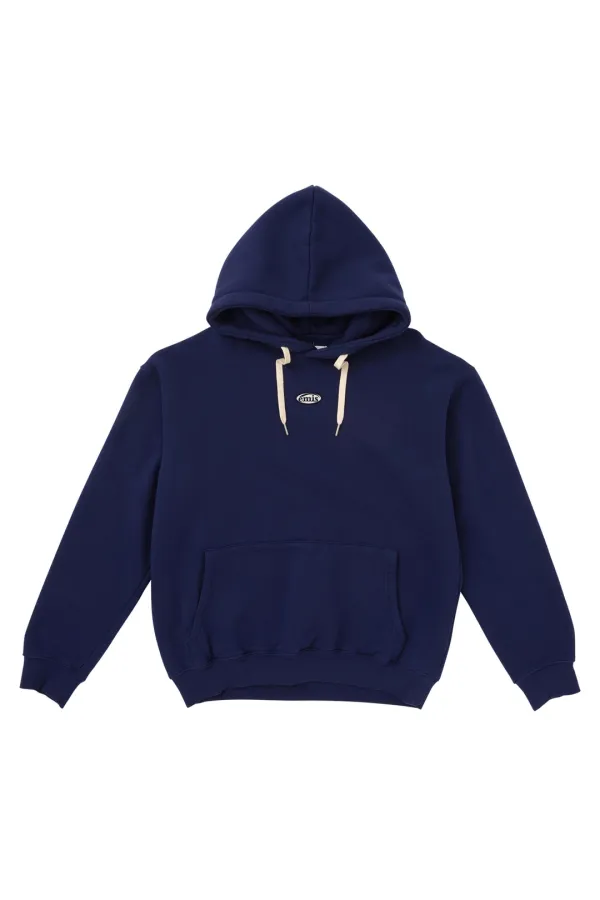 FOOT PRINT HOODIE-NAVY