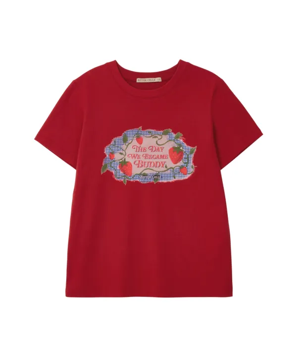 Sweetpea Berry Tee-Red