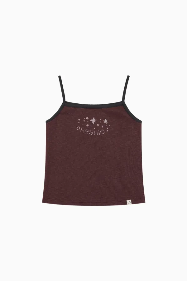 STAR LINE SLEEVELESS, BURGUNDY