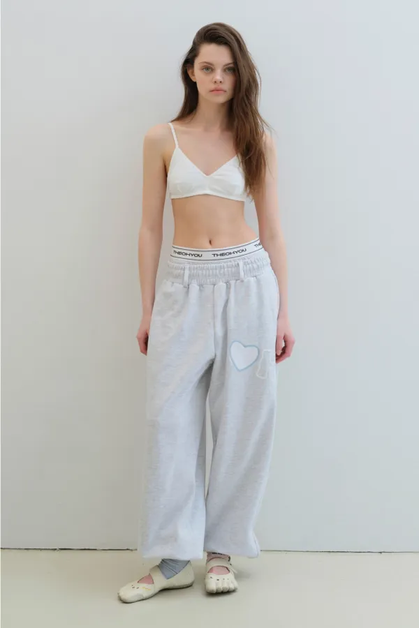 [2nd Order] ♡H YOU BOXER JOGGER PANTS (MELANGE GREY)