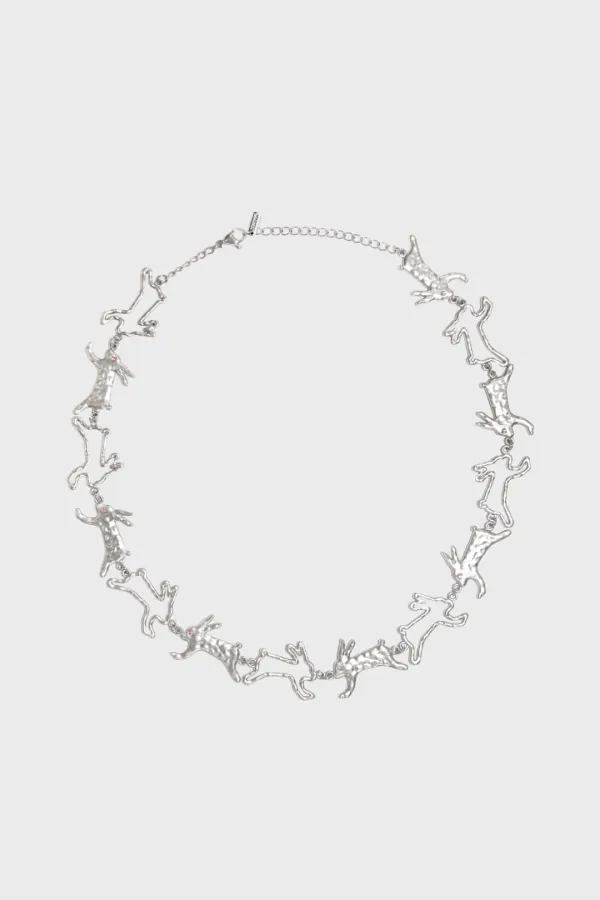 Tiny Rabbit Charm Necklace (Silver)