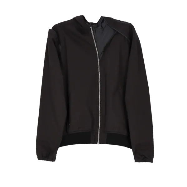 HOODED BOMBER BLACK