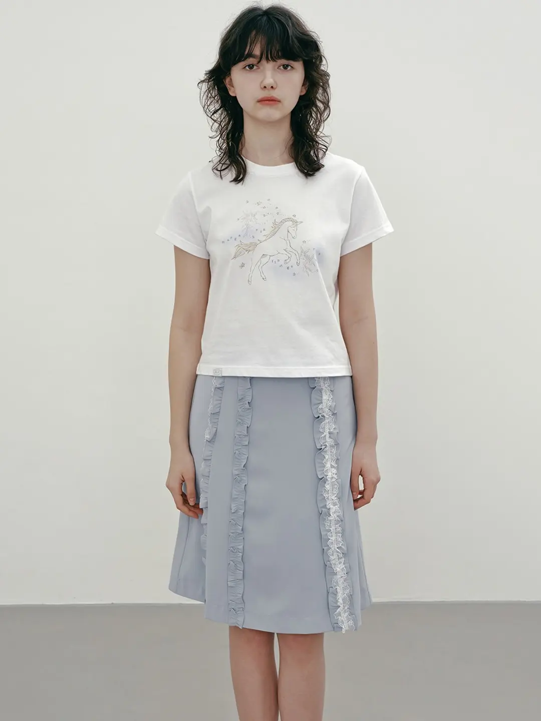 마가린핑거스 LACE RUFFLE SKIRT (SKY) 상품 이미지 2