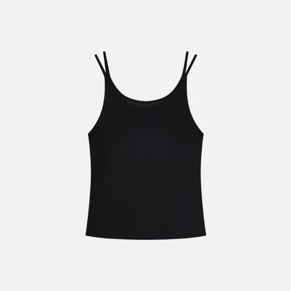 SITP5295 릴렉스 더블 라인 나시 탑_Black