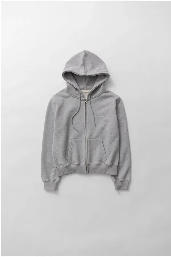 base hoodie zip-up (grey)