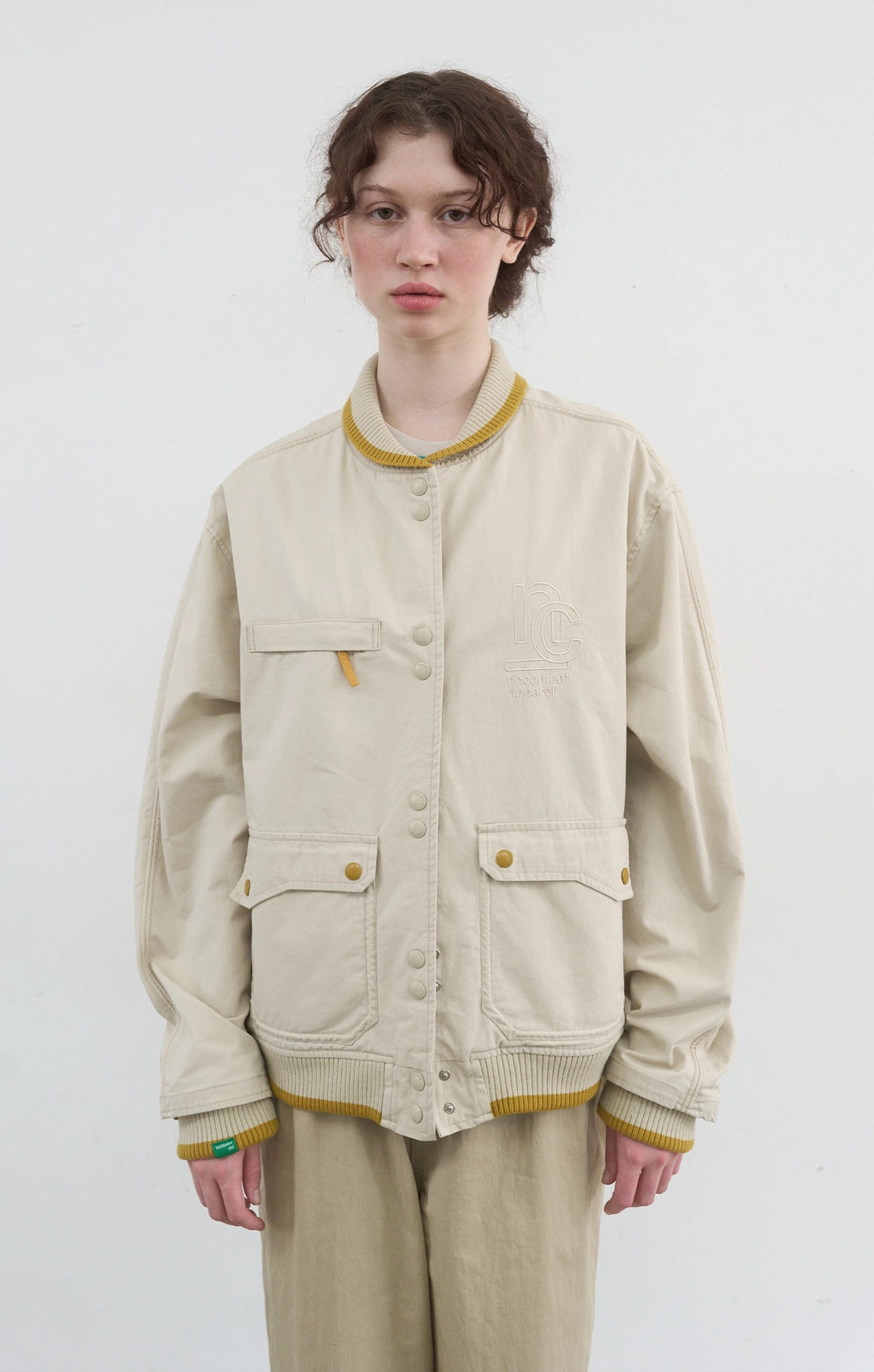노컨텐츠 427. Varsity Jumper_Ivory 상품 이미지 1