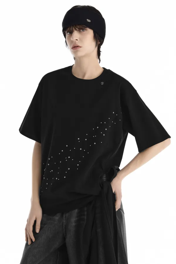 Diagonal Spark T-Shirt [ Black ]