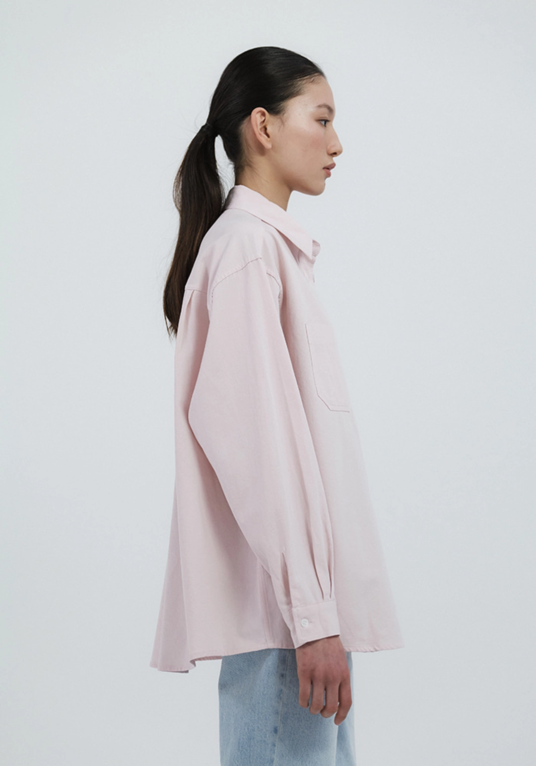 이브세이지 Oxford two pocket shirt (Soft pink) 상품 이미지 2