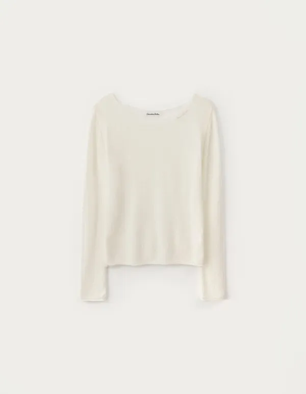 Jenti Punching Mohair Knit - Ivory