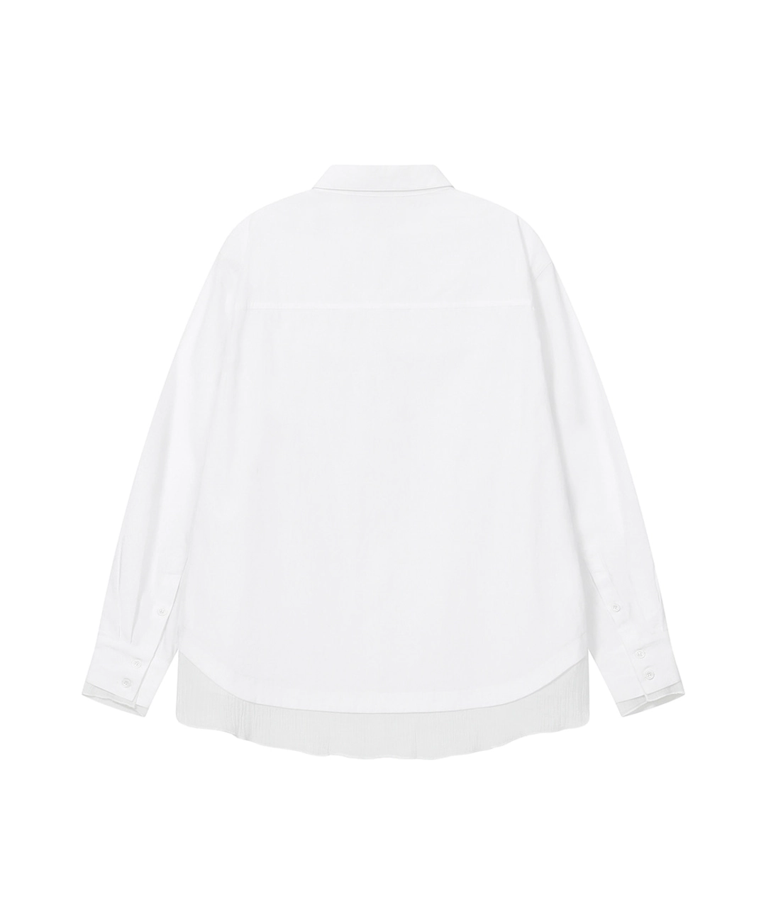 미세키서울 Oblique layered sheer shirts WHITE 상품 이미지 2