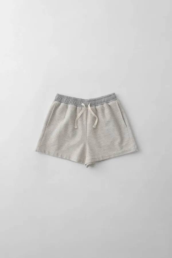 easy stripe shorts (grey)