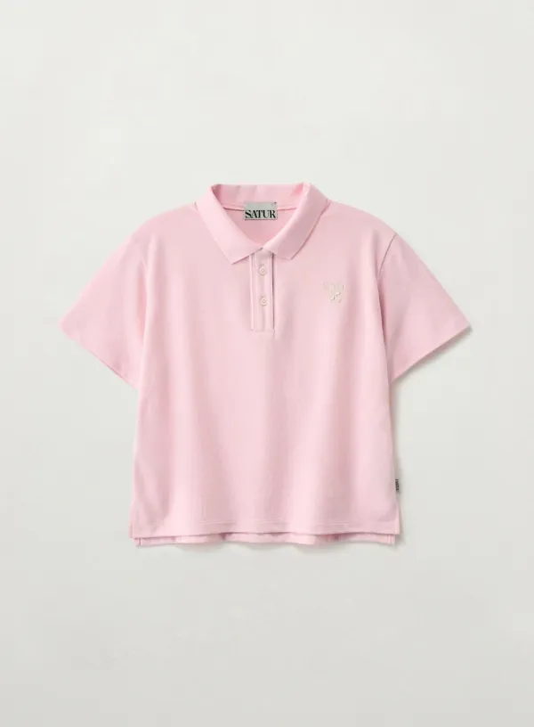 [이민정 Pick] (W) Loren Pique Polo T-Shirt - Pink