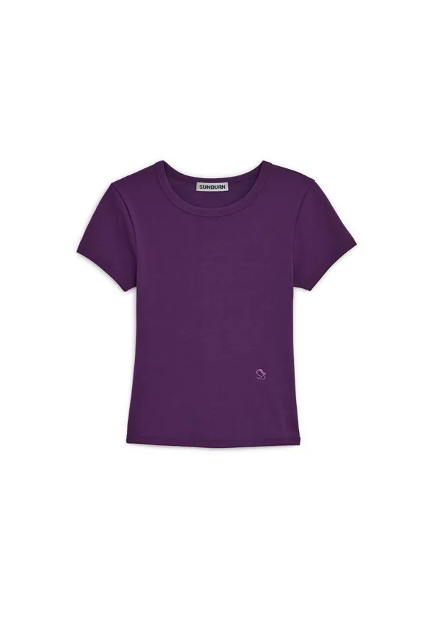 SUNBURN BASIC T-SHIRT, PURPLE
