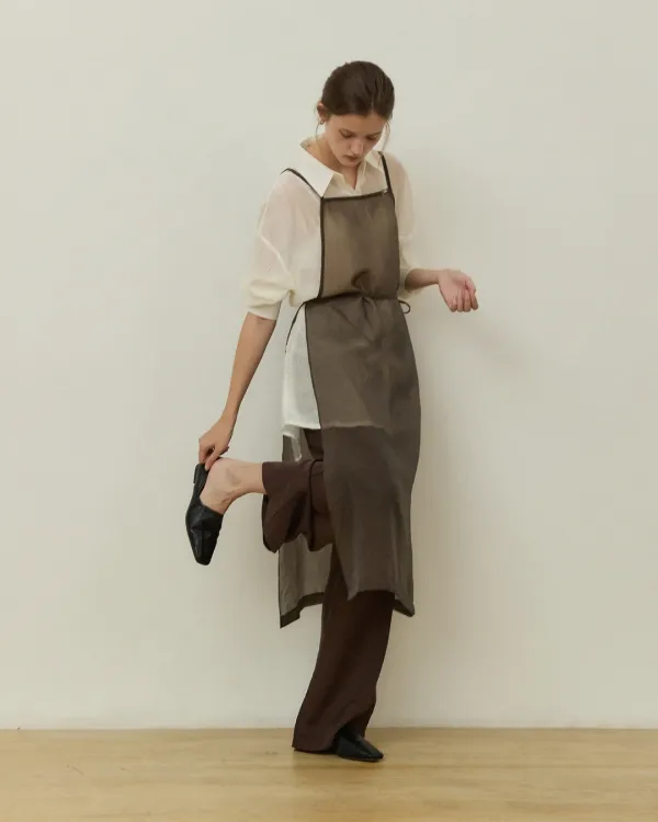 Grace sheer layered set - brown