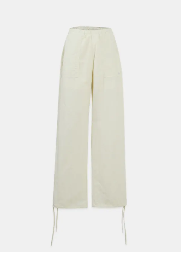  [25-38]  Huvin Wide Banding Pants  후빈 와이드 밴딩 팬츠 (여름-데일리룩-캐주얼룩-휴가룩-나일론팬츠-여름팬츠-나일론-와이드팬츠-반바지안감-허리밴딩-밑단스트링-조거팬츠-스트링팬츠-사이드포켓-빅사이즈-자체제작) 