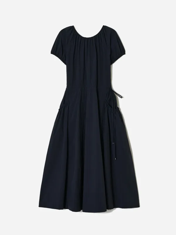 Draw String Maxi Dress Navy