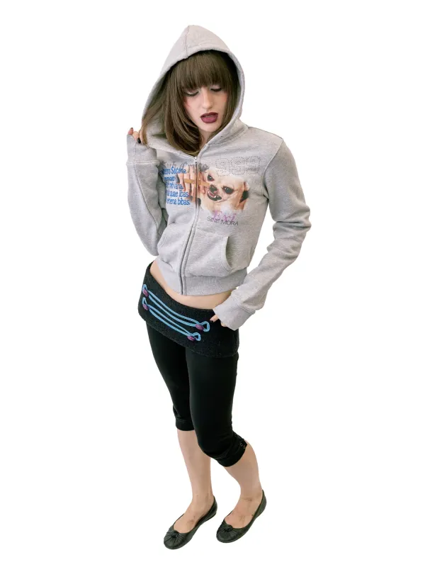 Cast Out Hooded Zip-Up Melange Gray