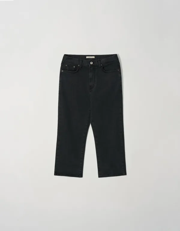 Capri Denim Pants (Black)