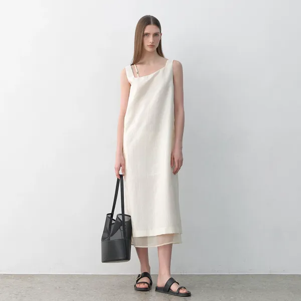 (OP-6260)SILKY LAYERED DRESS