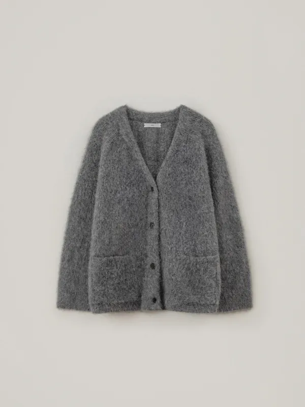 Hairy Alpaca Cardigan - Gray