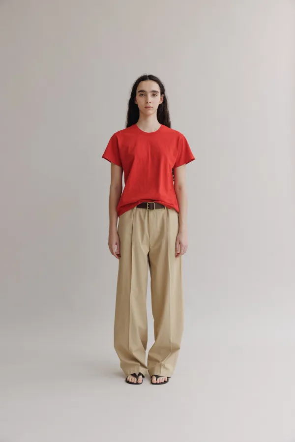 Cotton chino pants (Beige)
