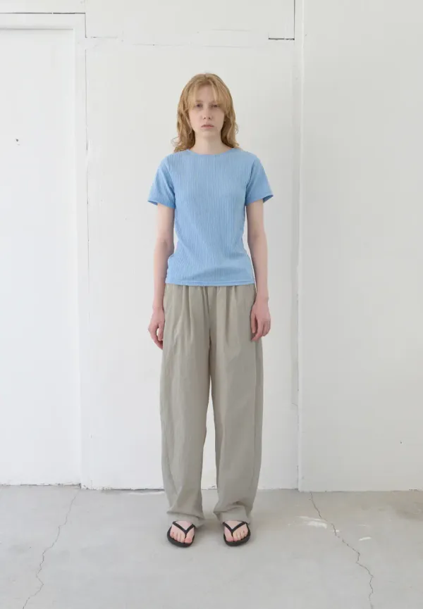 Crinkle short sleeve t-shirt (blue)