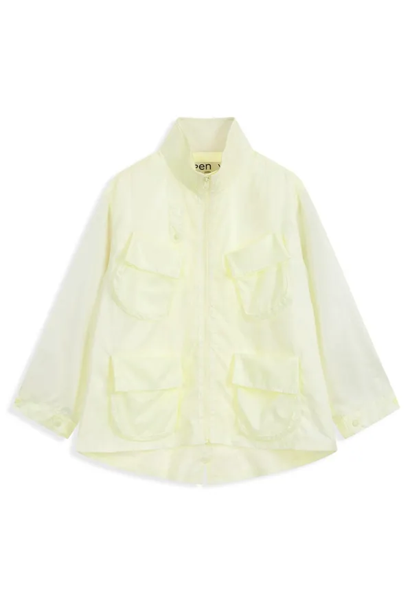 CARGO POCKET WIND JACKET, LEMON