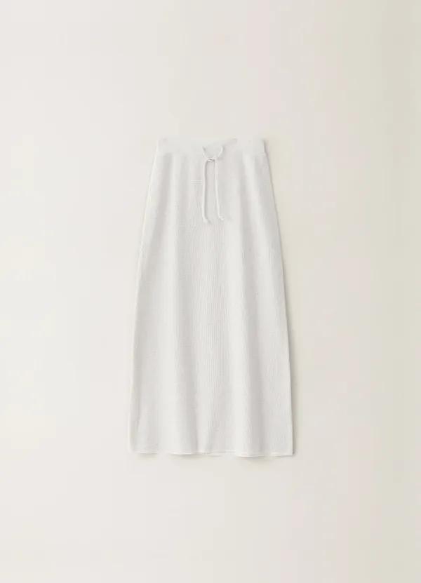 2ND / Waffle Maxi Skirt 2 - White