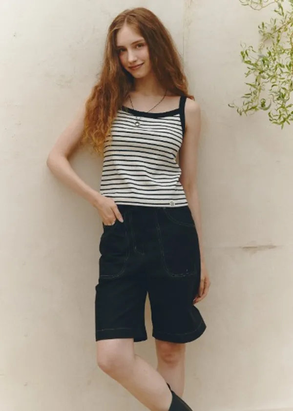 [바이도하 PICK] STRIPE SLEEVELESS (ivory stripe)