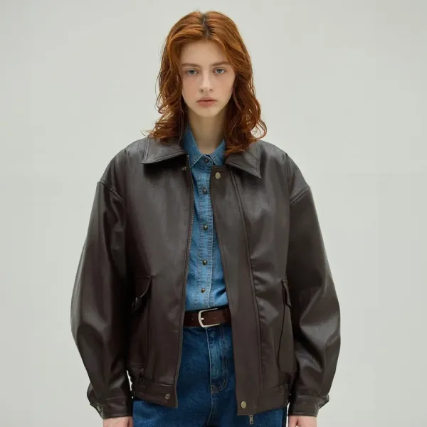 Leather Blouson Jacket_2Color