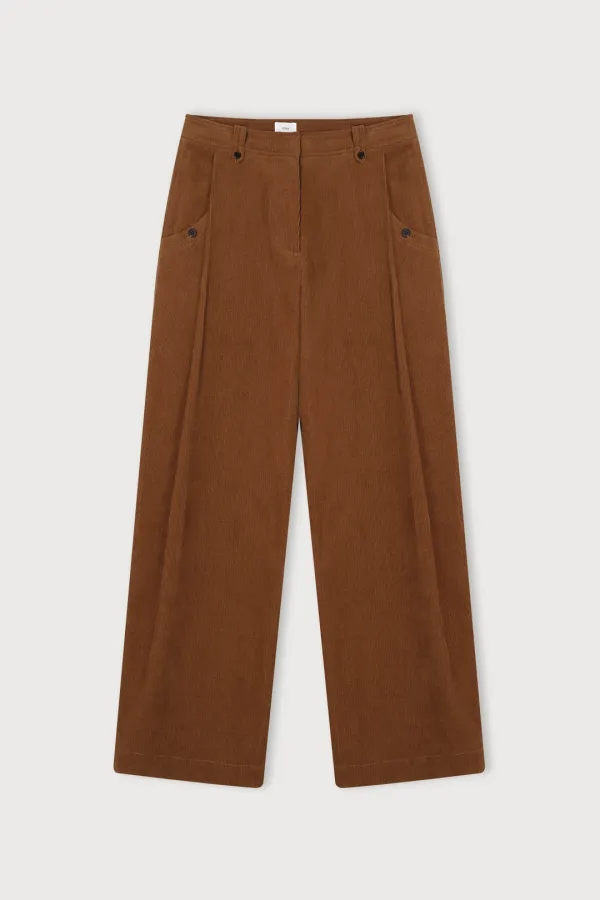 FRONT PLEAT CORD PANTS