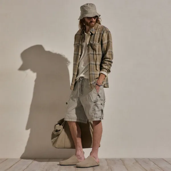Parachute Poplin Cargo Short - Fog Pigment