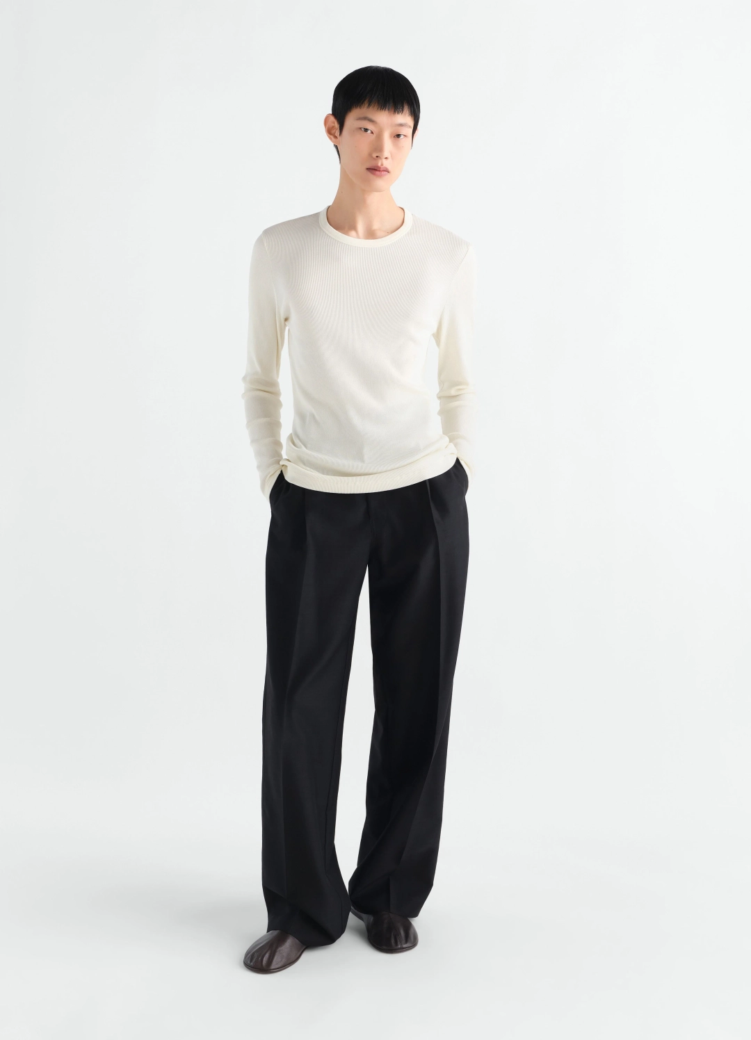 르메르 LONG-SLEEVE TOP IN RIBBED JERSEY 상품 이미지 2