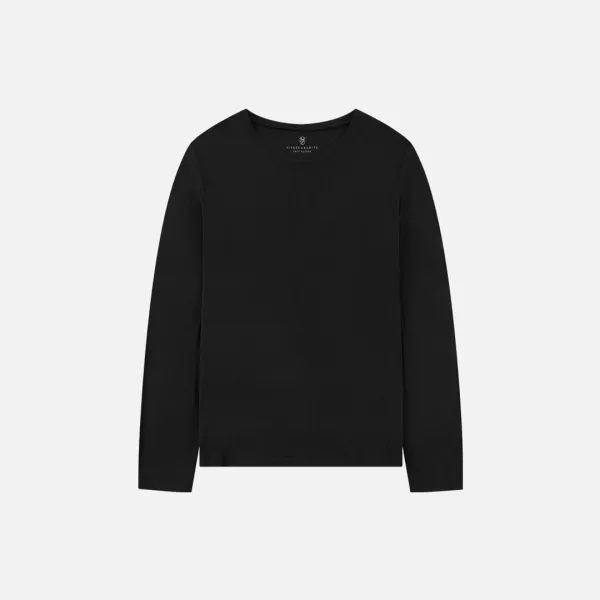 SITP5253 실키 루즈 핏 티셔츠_Black