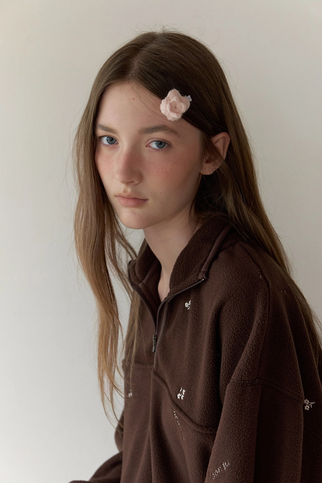 순수 (3rd Re-stock) Silvery Fleece Anorak (Brown) 상품 이미지 1