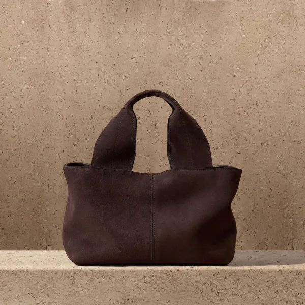 Suede Mini Tote - Cafe
