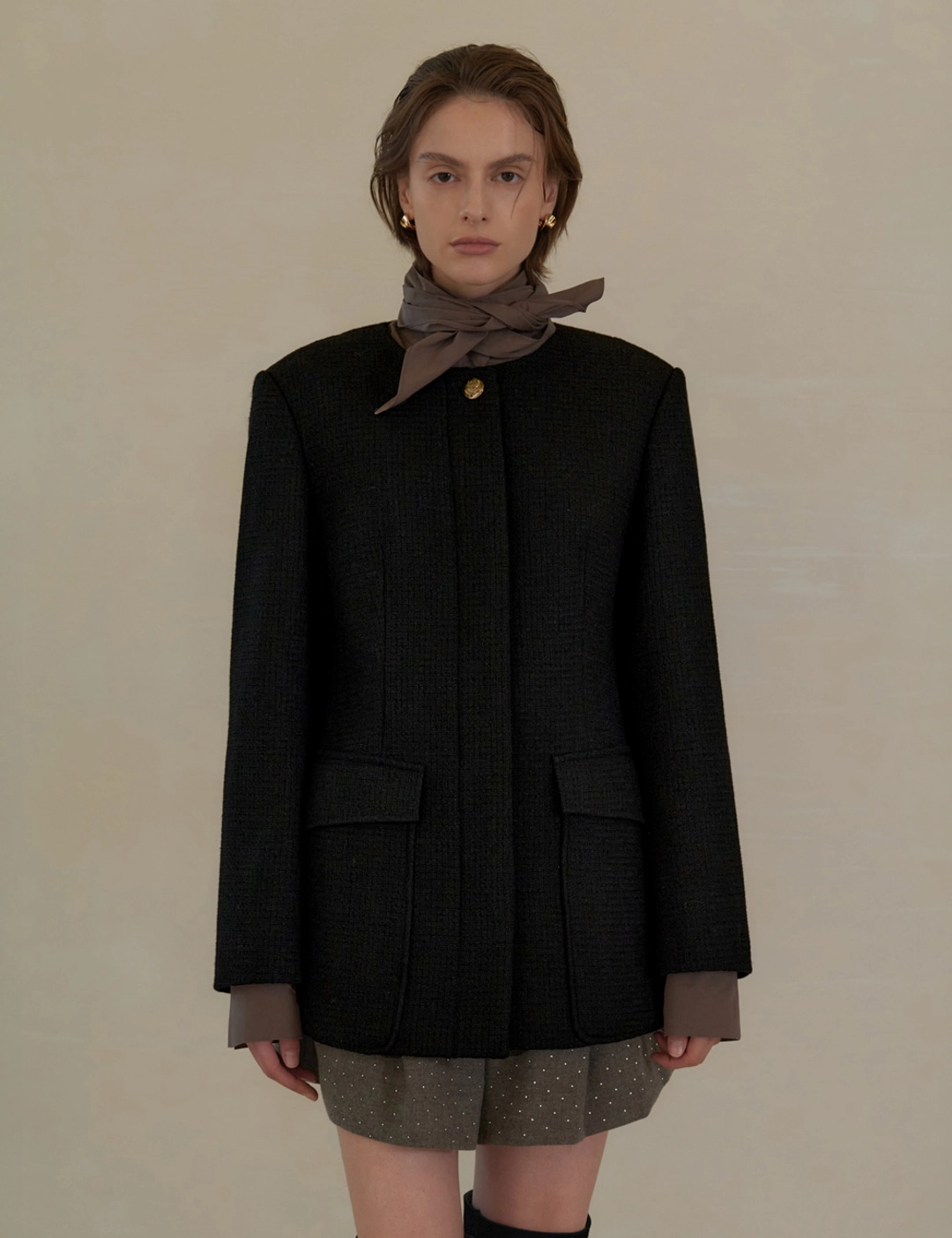 노미나떼 Gemma Tweed Jacket (Black) 상품 이미지 2