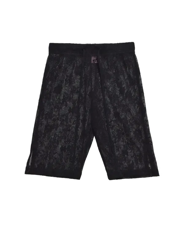 Lace String Shorts (Black)