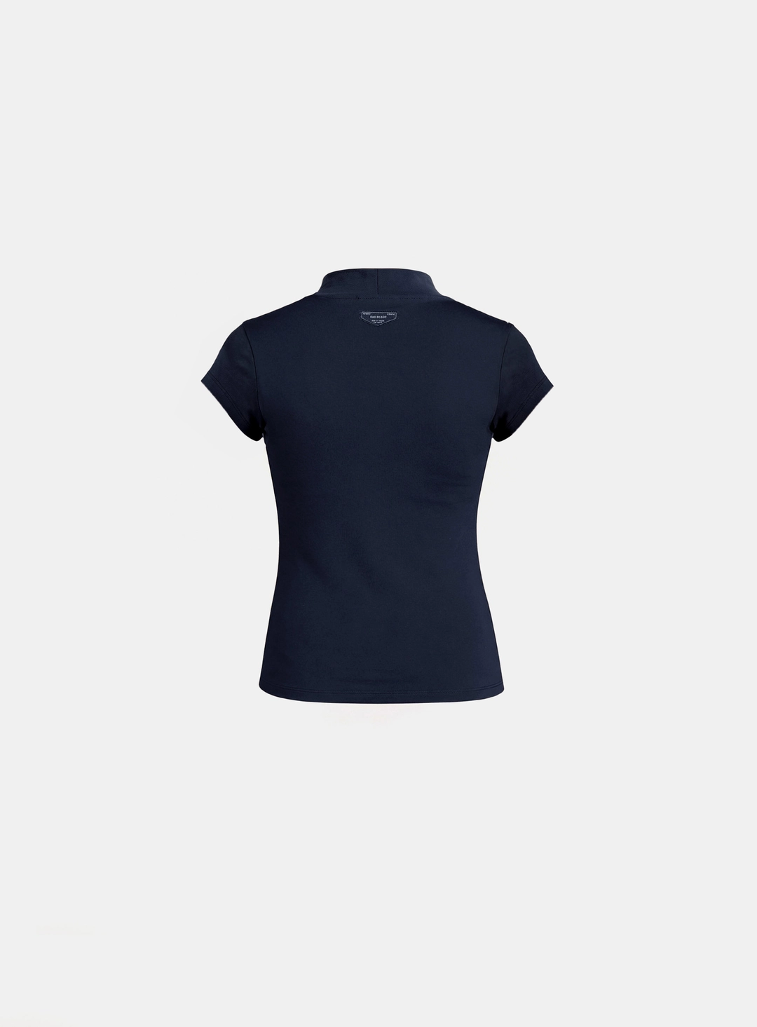 배드블러드 [w-tee26-110] Everyday Mock-Neck Short Sleeve T-Shirt - Navy 상품 이미지 2